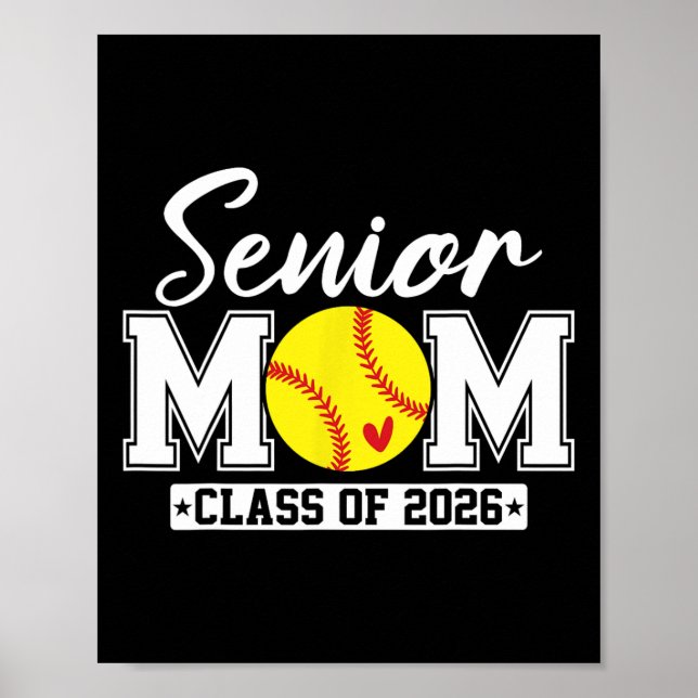 Absolventin Mama Cl Von 2026 Softll Mama Abschluss Poster (Vorne)