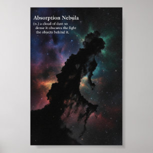 Absorptionsnebel Dunkle Astronomie Galaxie Weltrau Poster
