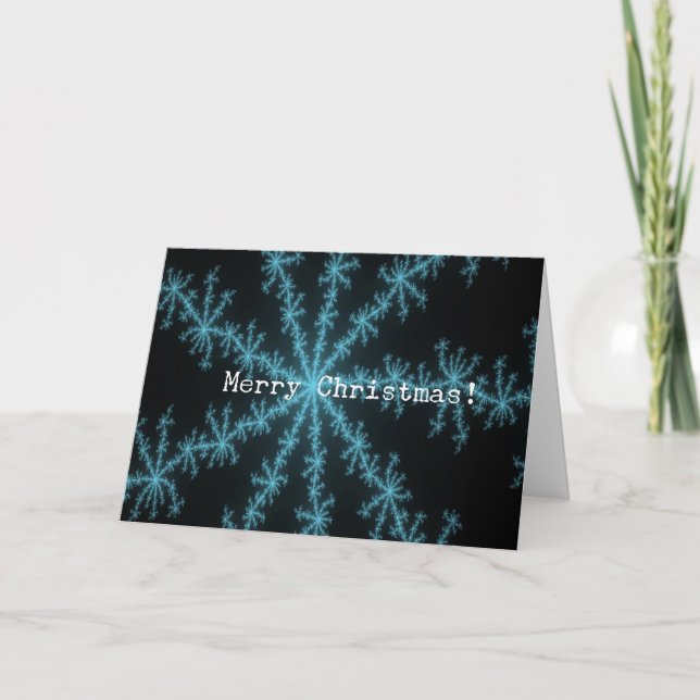 Abstact Blue Snowflake, frohe Weihnachten (Vorderseite)