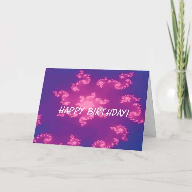 Abstact Pink Birthday Karte (Vorderseite)