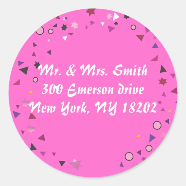 Abstact Tree of Life Bat Mitzvah Einladung Runder Aufkleber (Vorderseite)