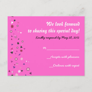 Abstact Tree of Life Bat Mitzvah Reply Card RSVP Karte