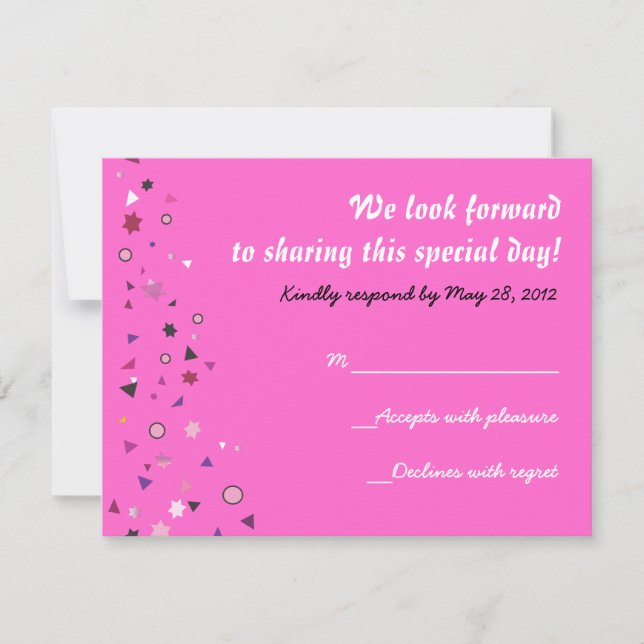 Abstact Tree of Life Bat Mitzvah Reply Card RSVP Karte (Vorderseite)