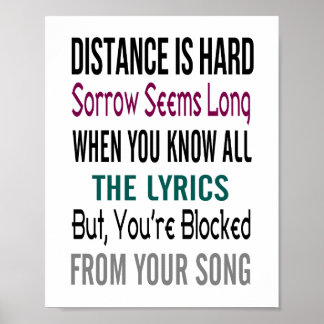 Abstand (Standard-Bildformat) Poster