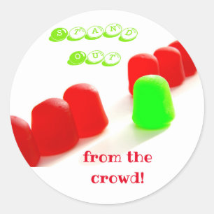 Abstand von der Menge Motivierend Runder Aufkleber