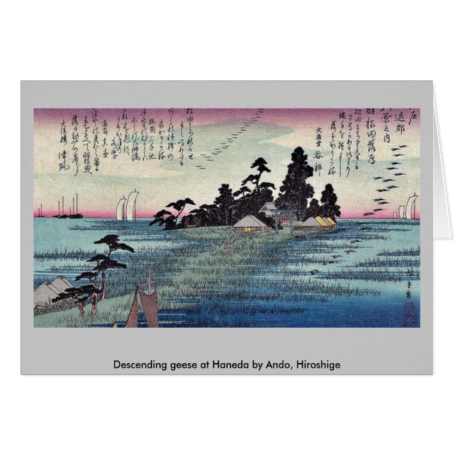 Absteigende Gänse bei Haneda durch Ando, Hiroshige (Vorderseite (Horizontal))