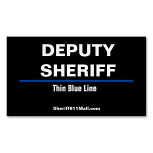 ABSTELLUNG SHERIFF Thin Blue Line Business Card Ma Magnetische Visitenkarte