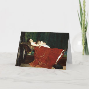 Abstempeln von Mutter- und Kind-Retro-Look Karte