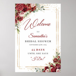 Abstempelzeichen für Boho burgundy und Blush Brida Poster