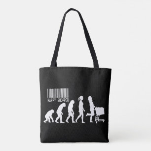 Abstieg der glücklichen Shopperin Evolution Parodi