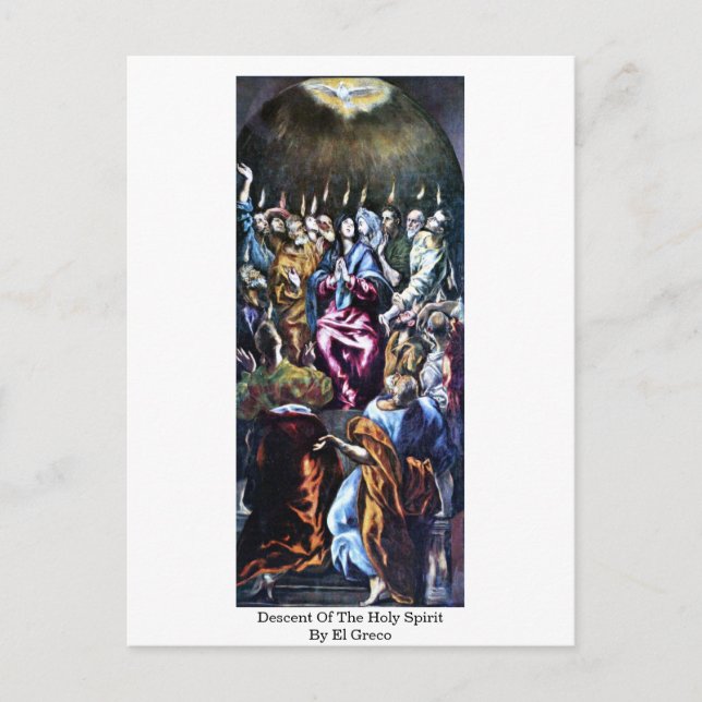 Abstieg des Heiligen Geistes durch El Greco Postkarte (Vorderseite)
