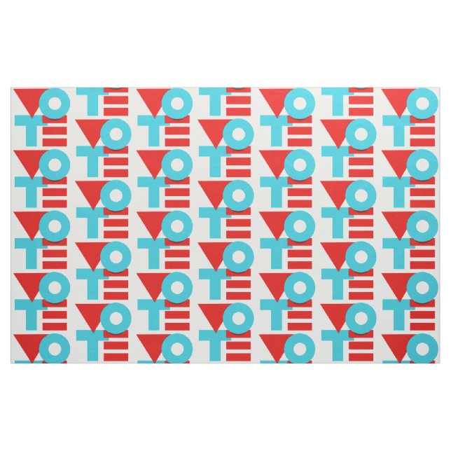 ABSTIMMUNG 2020 STOFF (Fat Quarter (45,7 x 55,9 cm))