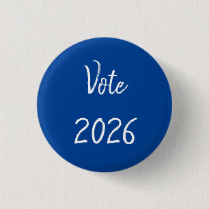 Abstimmung 2024 Präsidentschaftswahl Blau Politisc Button