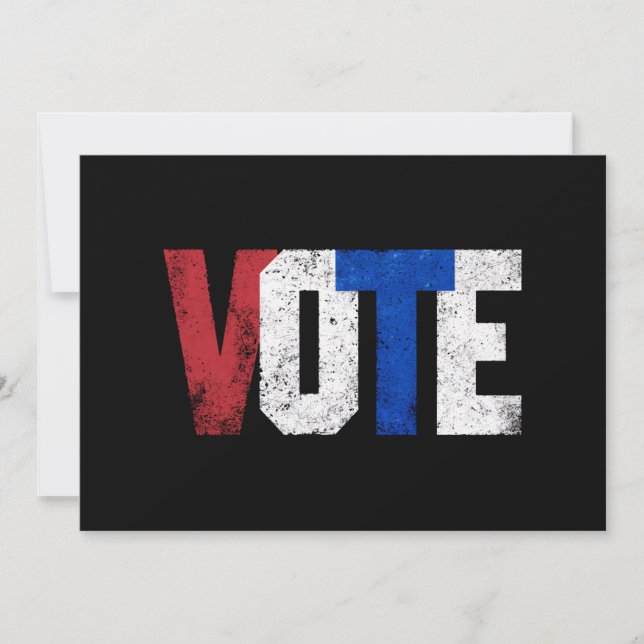 Abstimmung 2024 USA Wahlrecht Vintag Einladung (Vorderseite)