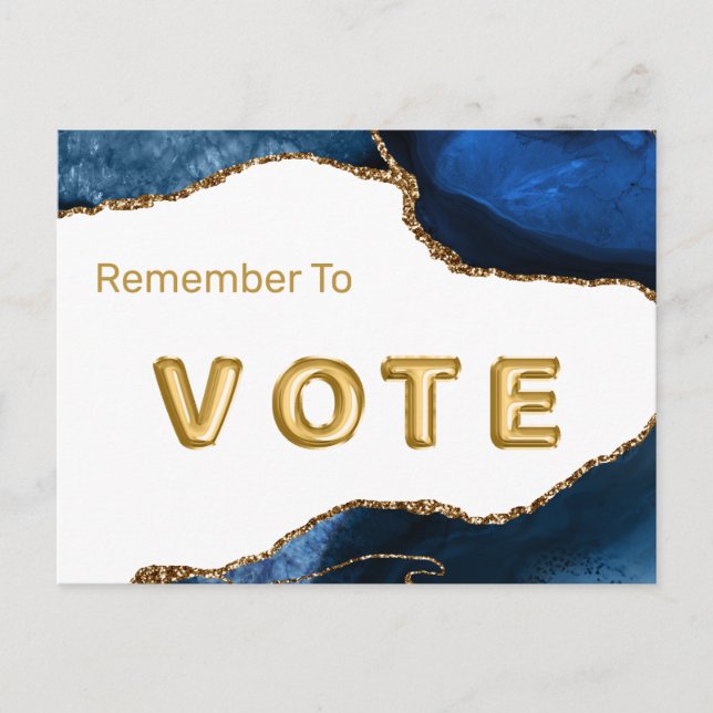 Abstimmung Agat Saphir mit Goldadern Postkarte (Vorderseite)