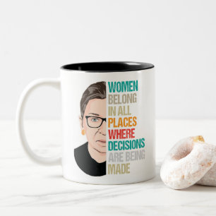 Abstimmung am Obersten Gerichtshof, Ruth Bader Gin Zweifarbige Tasse