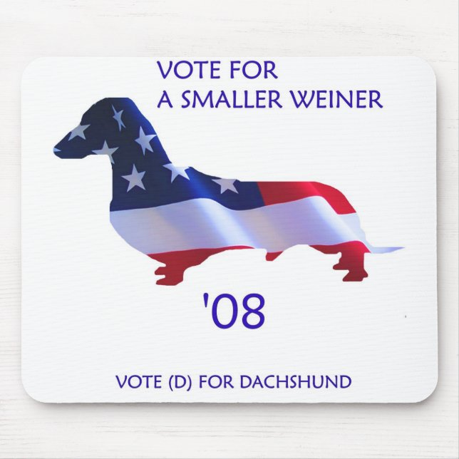 ABSTIMMUNG Amerikaner-Dackel Mousepad (Vorne)