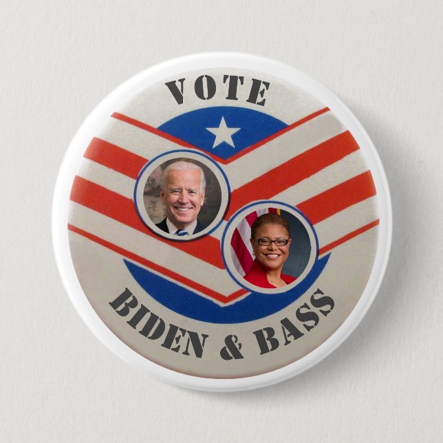 Abstimmung Biden & Bass 2020 Button (Vorderseite)