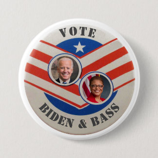 Abstimmung Biden & Bass 2020 Button