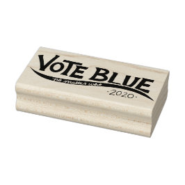 Abstimmung blau, egal wer 2020 gummistempel