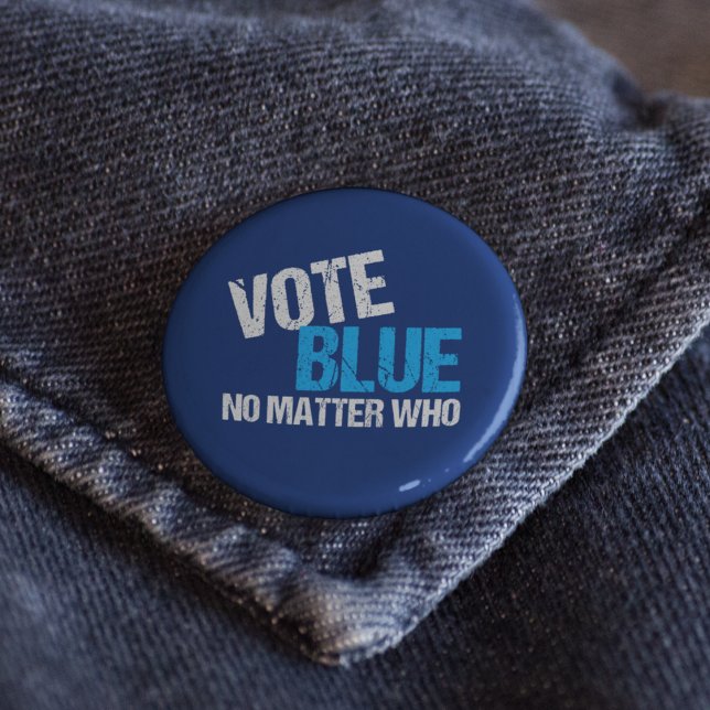 Abstimmung Blau, egal wer Demokrat ist Button (Von Creator hochgeladen)