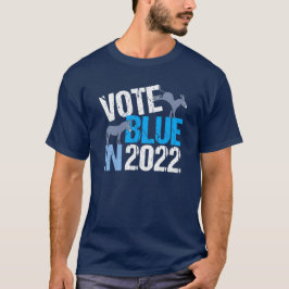 Abstimmung Blau im Jahr 2022 Demokrat Donkey Halbz T-Shirt