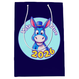 Abstimmung blau im Jahr 2026 Mittlere Geschenktüte