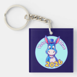 Abstimmung blau im Jahr 2026 Schlüsselanhänger