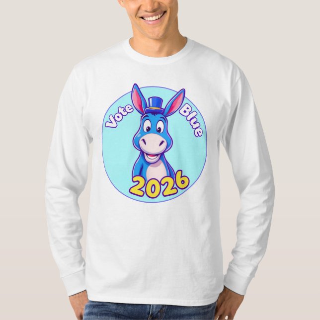 Abstimmung blau im Jahr 2026 T-Shirt (Vorderseite)