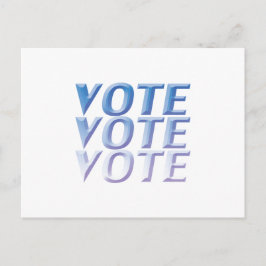 "Abstimmung" blau Postkarte