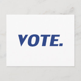 "Abstimmung" blau weiß Postkarte
