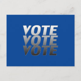 "Abstimmung" blau-weiß Postkarte