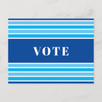 Abstimmung. Blaue Linien. Postkarte