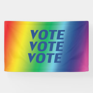 "Abstimmung" blauer Stolz lgbtq lgbt Regenbogen Banner