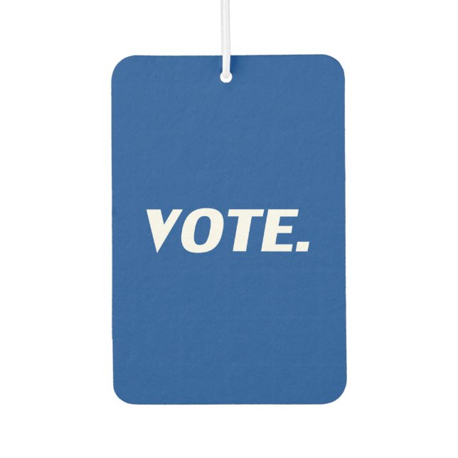 "Abstimmung" - Blaues Weißes Lufterfrischer (Vorderseite)