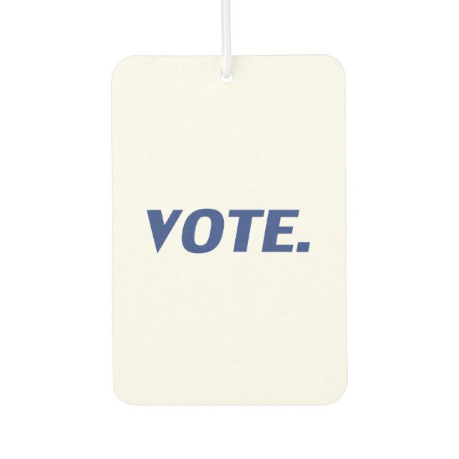 "Abstimmung" - Blaues Weißes Lufterfrischer (Vorderseite)