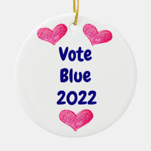 Abstimmung Blue 2022 Nov Midterms - Politische Kam Keramik Ornament