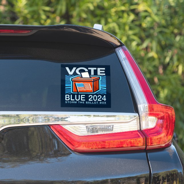 Abstimmung Blue 2024 Präsidentschaftswahl Aufkleber (Auto Seite)