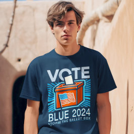 Abstimmung Blue 2024 Wahlurne für den US-Präsident T-Shirt
