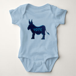 Abstimmung Blue Donkey Wahltag USA Votum Patriotic Baby Strampler