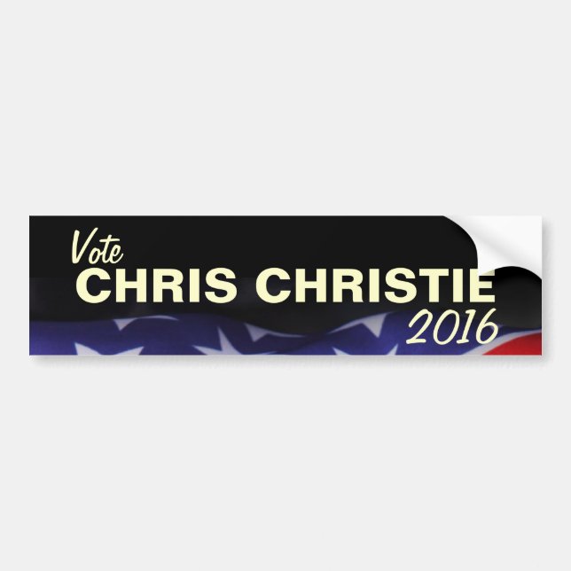Abstimmung CHRIS CHRISTIE Autoaufkleber 2016 (Vorne)