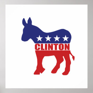 Abstimmung Clinton Demokrat Poster