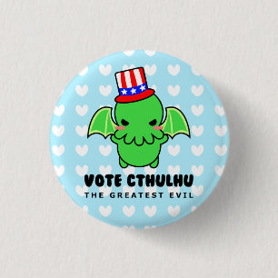 Abstimmung Cthulhu für den Präsidenten Button