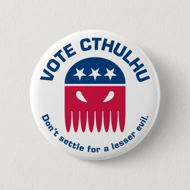 Abstimmung Cthulhu Knopf Button (Vorderseite)