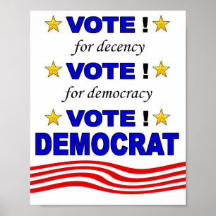 Abstimmung Demokrat Poster