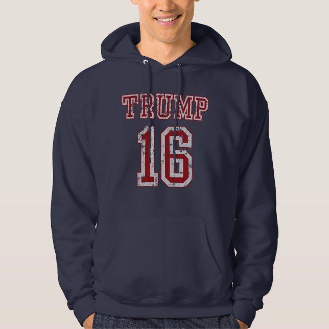 Abstimmung Donald Trump 2016 für Präsidenten Hoodie (Vorderseite)