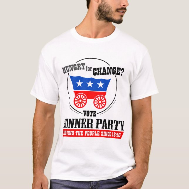 Abstimmung Donner Party! T-Shirt (Vorderseite)