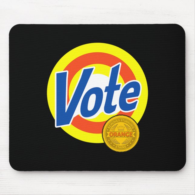 Abstimmung entfernt hartnäckige orangefarbene Flec Mousepad (Vorne)