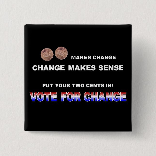 Abstimmung für Änderung 2008 Button (Vorderseite)