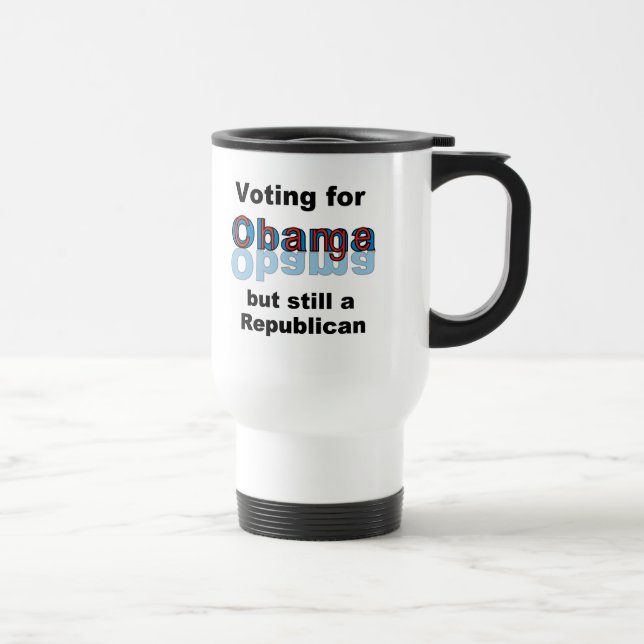 Abstimmung für Änderung-Obama-Reise-Tasse Reisebecher (Rechts)